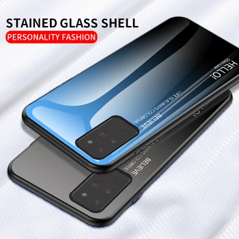 Samsung Galaxy Note 20 Lieta Rūdīts Stikls Luksusa Slīpums Mīksta Silikona Grūti Tālruņa Vāciņš Samsung, Ņemiet Vērā, 20 Ultra