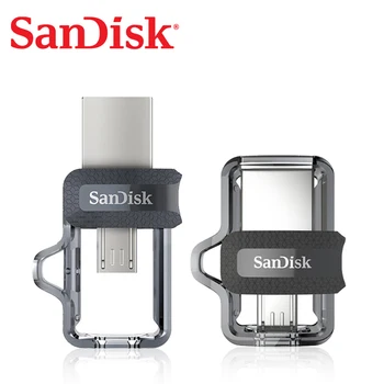 Sandisk 128GB SDDD3 Extreme USB3.0 Dual OTG USB Flash Drive lielu Ātrumu 150MB/S PenDrive 16GB 32GB Pen Drive 64GB Atmiņas karti memory Stick