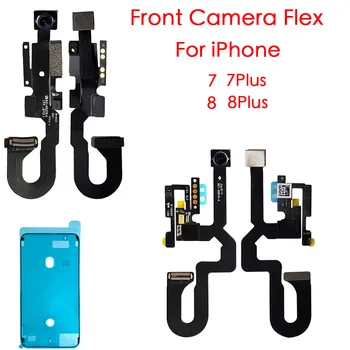 Sejas Priekšējā Kamera Ar Sensoru Tuvumā Gaismas Mikrofonu Flex Kabelis + Auss Gabals + Ūdensizturīgs Lentes iPhone 7 7Plus 8 Plus