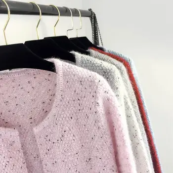 Sieviešu džemperis ir 2021. Atvērto Valdziņu Jaciņa Augstas Kvalitātes Mīksts Rokturis Pamata adīšanas Mētelis Rudens Ziemas Stiept Trikotāžas Džemperis