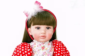 Silikona Atdzimis Bērnu Lelle, Rotaļlietas, 60cm Princese Toddler Bērnu Jauku Dzimšanas dienas dāvanu Ierobežots Kolekcijas Lelle Meitenes Brinquedos