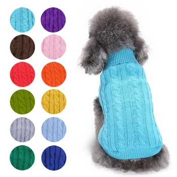 Siltā Suņu Apģērbu Pet Džemperis Mazo Un Vidējo Suņu Adīšanas Piemērots Maziem Un Vidējiem Suņiem Karstā Rudens Un Ziemas