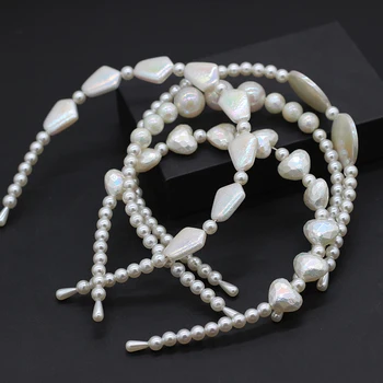 Sirds formas pearl matu joslā korejas modes ins ģeometriskā seashell personības pērle sirds formas apaļas galvas 801