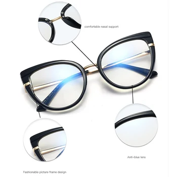 Skaidrs, Briļļu Rāmji, Brilles Sieviešu Modes Seksīga Kaķu Acu Luksusa Zīmolu Brilles Sieviete Modes Datoru Briļļu Classic