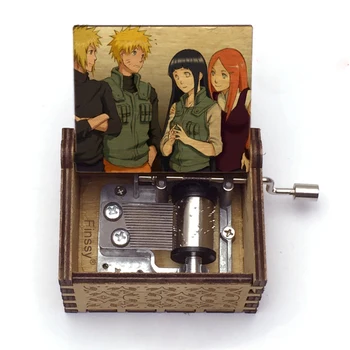 Skumjas Un Bēdas MŪZIKAS TĒMU Naruto Obito Iitachi Kakashi Drukāt Koka Music Box Anime Cosplay Party Dāvanu Ziemassvētku dāvanu Bērniem