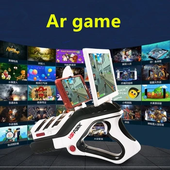 Smart Radītājs AR Spēļu Pistoli, Rotaļu Jautri Sporta Airsoft Gaisa Pistoles Multiplayer Interaktīvas Virtuālās Realitātes Šaut Bluetooth Vadības Spēli