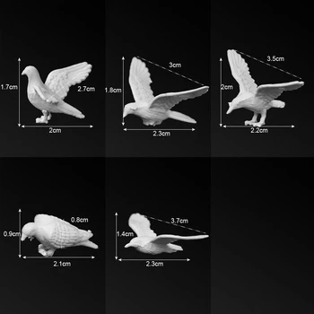 Smilšu Galda Modelis Putnu Rotaļlietu Pieņemšanas Dzīvnieku Modelis Skatuves Atbalstīt Vilcienu Būvniecību Baložu Saimniecību Ainava Diorāma 30PCS