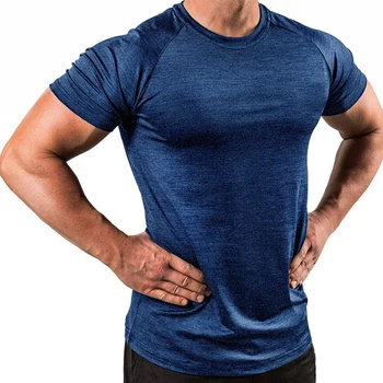 Sporta kompresijas ātri žāvēšanas T-krekls vīriešu darbojas saspringts īss T-krekls vīriešu sporta augstas elastības izmantot ikdienas fitnesa augšu