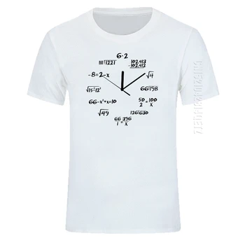 T Matemātikas Pulkstenis Drukāt Smieklīgi Vīrieši O Veida Kakla T Kreklu, Kokvilnas Vīriešu T Atdzist Vasaras T-Krekls Mens Tee Krekls