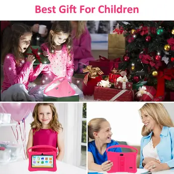 Tablet PC Bērniem Android Bērniem-Apliecinājums Ar 7inch IPS Acu Aizsardzība Ekrāns-1GB RAM, 16GB ROM