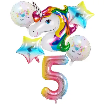 Taoqueen cepuri karikatūra Unicorn Puse Baloni Dzimšanas dienas svinībām Baloni Pakete Full Moon Dzimšanas dienas Apdare karikatūra cepure