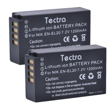Tectra 2gab EN-EL20 ENEL20 LV EL20 Kamera Bateria + LCD USB Lādētājs Nikon Coolpix 1 AW1 J1 J2 J3 V3 S1 un MH-27 MH-29