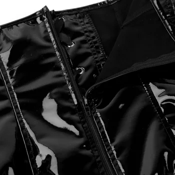 TiaoBug Sieviešu Slapjš Izskatās, Mākslīgās Ādas Cummerbunds Dāma Punk Gothic Mežģīnes Up Rāvējslēdzēju, Plata Vidukļa Josta Modes Sieviešu Kleita Waistbands