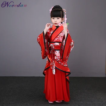 Tradicionālā Ķīniešu Deju Tērpi Meitenēm Seno Operas Tang Dynasty Han Ming Hanfu Kleitu Bērnu Apģērbi Tautas Deju Kimono