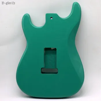 Tumši zaļā krāsā basswood ST elektriskās ģitāras ķermeņa