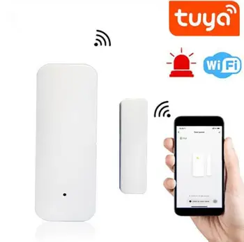 Tuya Smart WiFi Durvju Sensors Atvērts/Aizvērts Detektori Saderīgs Ar Alexa, Google Home SmartLife APP, Apsardzes Signalizācija, Durvju Sensors