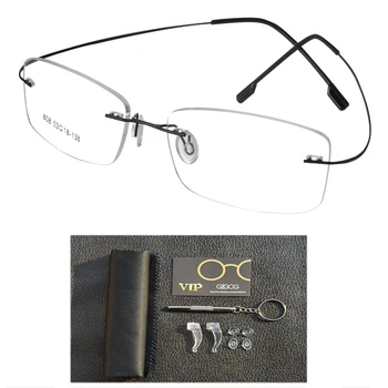 Tīra Titāna bez apmales Brilles elastīgu Optisko Rāmis Recepte Briļļu Bezrāmju Brilles brilles