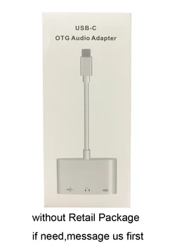 USB 2.0 OTG Audio Uzlādes Adapteris, Tips C līdz 3,5 mm Austiņu Austiņas, USB Disku, Peli, Klaviatūru Samsung S20 S10 par Huawei