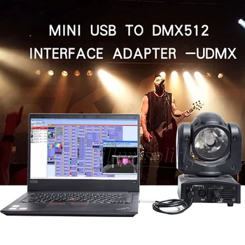 USB, lai DMX Saskarnes Adaptera Kabeli 110cm Garums Skatuves Gaismas PC DMX512 Kontrolieri Reostats DMX USB Signāla Pārveidošanas