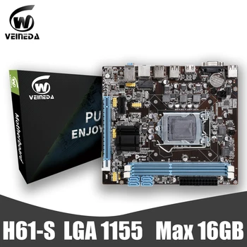 VEINEDA H61 Mātesplati LGA 1155 Intel H61-S DDR3 Atmiņa Dual channel 16GB Darbvirsmas (MainBoard) LGA1155 Par I3 I5 I7,