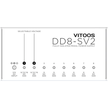VITOOS DD8-SV2 ISO8 uzlabot efektu pedāļu barošanas pilnībā izolēta pulsāciju Filtrs Trokšņu samazinājumu, Augstu Jaudas Digitālās effector