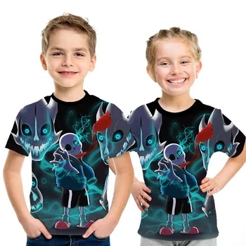 Vasaras Modes Skelets Brālis T Spēle undertale sans Kids 3D Iespiesti Karikatūra T krekls Zēniem un Meitenēm, Bērniem, Topi
