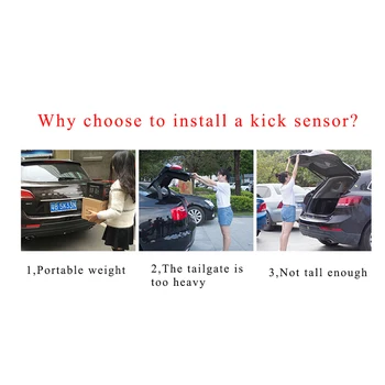 Vienu Kāju Aktivizēts Trunk Boot Sensors Smart Auto Elektriskās Asti Vārtiem Lifts Boot Sargi Kontroles Atvērt un Aizvērt Powered Tailgate