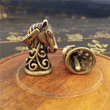 Vintage Bronzas Zodiaka Dzīvnieku Zirgu Galvas Bell Figūriņas Mazās Galda Rotājumi Tējas Galda Rotājumi Feng Shui Misiņa Amatniecības Dekoriem