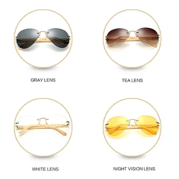 Vintage Izmēģinājuma Bambusa Saulesbrilles Vīriešiem, Sievietēm 2018 bez apmales Koka Saulesbrilles Sporta Brilles Brilles gafas de sol de los hombres