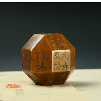 Vintage Tintes Glezna Prese Portatīvo Cieto Bronzas Prese Radošo Polyhedron Ķīniešu Kaligrāfija Prese