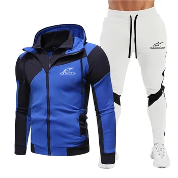 Vīriešu Komplekti Zīmolu Sporta apģērbu Treniņtērpi 2 Gabals Komplekti, Vīriešu Apģērbu, Hoodies+Bikses Komplektus Vīriešu Streetswear Mētelis Žaketes 2020 Jaunas