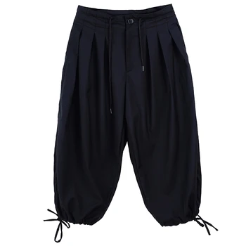 Vīriešu deviņu minūšu bikses, Pavasara/vasaras jaunā Yamamoto modes tendence zaudēt vīriešiem laternu formu, bikses gadījuma bikses mazajiem kājām bikses