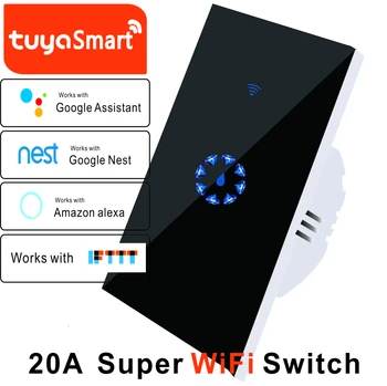 Wifi Katlu Smart Switch Ūdens Sildītāju Slēdži Balss Tālvadības ES/ASV Tuya Touch Panelis Taimeris Āra darbu alexa, google home