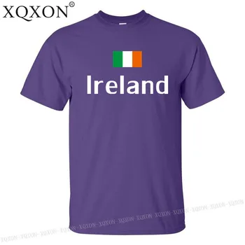 XQXON-modes Gadījuma 2018. gada vasaras vīriešu t-krekls Īrijas karoga iespiests cilvēks, t krekls K154