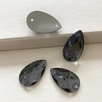 YANRUO 3230 Black Diamond Rhinestone Liels Flatback Šūšanas Kristāli Par DIY Aksesuāri, Rokdarbi Pedraria Kāzu Kleitas Akmeņiem
