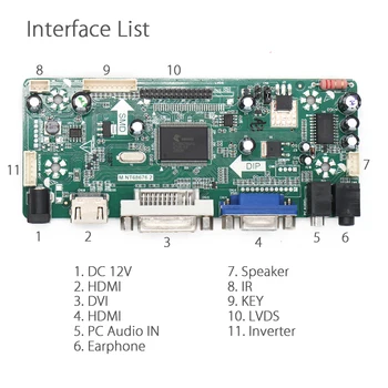 Yqwsyxl Kontroles padomes Monitoru Komplekts LP141WX3 LP141WX1 HDMI+DVI+VGA LCD LED ekrānu Kontrolieris Valdes Vadītāja