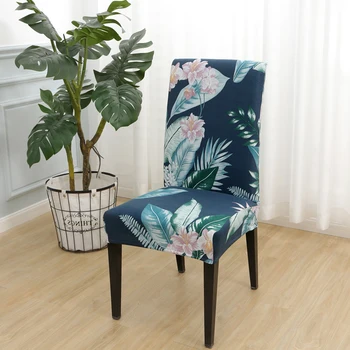 Ziedu iespiesti stiept krēslu segums, ēdamistaba, office, banketu krēslu aizsargs, elastīga materiāla krēslā vāciņu
