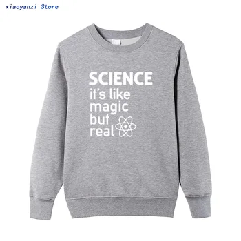 Zinātne Kā Burvju, Bet Reālu vīriešu krekli, Kokvilnas Black unisex puloveri Vīriešu kārtas Geek, hoodies