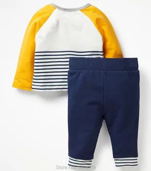 Ķemmētas Kokvilnas, ar garām Piedurknēm t-krekli, Bikses 2pc Bērnu Kostīmi Bebe Bērni Kvalitātes Pavisam Jaunu 2020 Bērnu Zēnu Apģērbu Komplekti Tērpiem