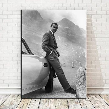 ŠONS KONERIJS. 007, DŽEIMSA BONDA GOLDFINGER 1964, GOLDFINGER, kas VĒRSTI FILMU Mākslas Izdrukāt plakātu, uz audekla un kas paredzēti sienu apdare