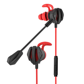 1.2 m Vadu Austiņas Spēļu Earbuds E-Sporta Trokšņa Slāpēšanas In-Ear Austiņas Ar Bendable Mikrofons Stereo Tālrunis PS4 vai Xbox Slēdzis
