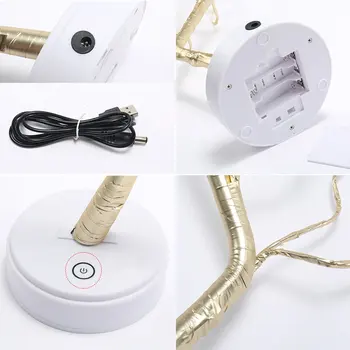 1 GAB USB Uguns Koku Gaismā Vara Stieple, Galda Lampas LED Nakts Gaisma Mājas Guļamistaba Kāzu svinības, Bārs, Ziemassvētku Rotājumi