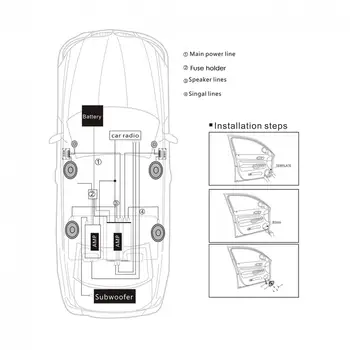1 Pāris / Set 150W Izturīgs Universāls Augstas Efektivitātes Mini Dome Automašīnas Tweeter Skaļruņi Auto Audio Sistēmu