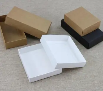 10pcs/daudz Liela balta papīra dāvanu kastē liela izmēra kraft kartona kastes, liela izmēra balts papīrs rūtiņu apģērbi