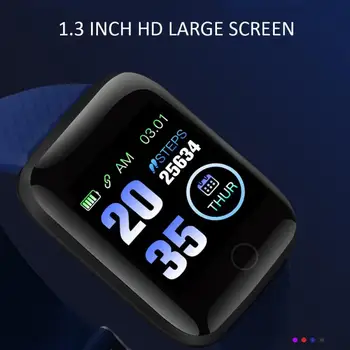 116 Puls Smart Bluetooth Aproce 4.2 sirdsdarbību, Skābekļa asinsspiediena Aproci Sports Fitness Tracker IP67 Waterproof Smartwatch