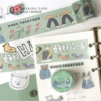 12PCS/DAUDZ institūta zooloģijas sērijas gudrs jauki dekoratīvās papīra maskēšanas washi lentes