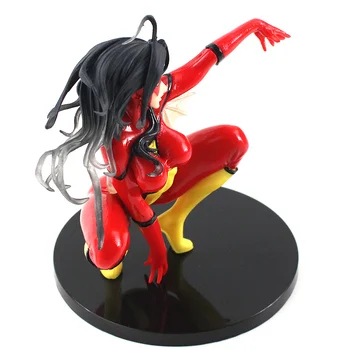 14cm Bishoujo Statuja Spider Sieviete Rīcības Attēls 1/7 Mēroga SpiderWoman PVC Kolekcionējamus Modelis Rotaļlieta Dāvana