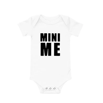 1gb MANI&MINI MAN Tētis T Krekls un BabyRomper Ģimenes Saskaņošanas Apģērbs Tētis Bērniem, Bērnu Smieklīgi Īsām Piedurknēm T-krekls Apģērbs