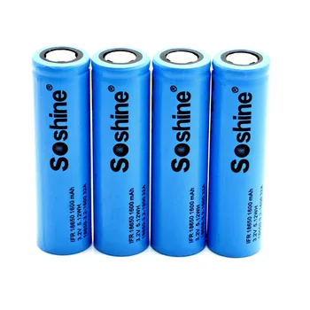 2 gab sākotnējā SOSHINE 18650 3.2 v 1600mah Augstas Ietilpības 32A uzlādējams akumulators LiFePo4 baterijas zilā jauni LED Lukturi