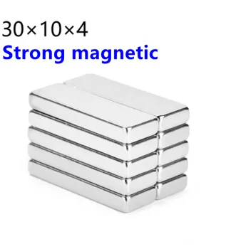 20/100gab super spēcīgu taisnstūra paralēlepipēdu magnētu enerģijas reti ledusskapis neodīma DIY 30x10x4mm